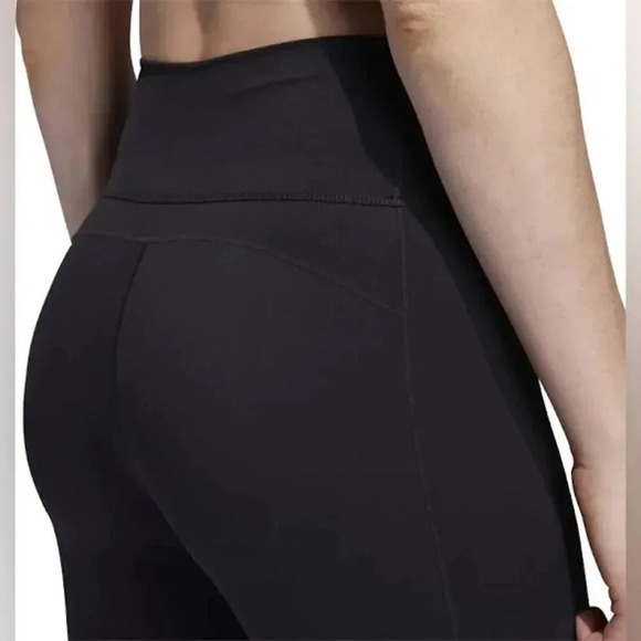 Adidas Womens 7/8 Ankle Leggings Black 3-Stripes Size XS High Rise FJ7187 - Picture 4 of 6